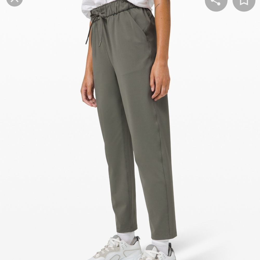 Lululemon Keep Moving Pant sage green/gray color